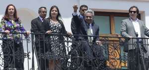 La &uacute;nica actividad oficial que realiz&oacute; el presidente Len&iacute;n Moreno fue su participaci&oacute;n en el cambio de guardia.