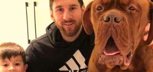 Messi entrena con su perro en sus ratos libres