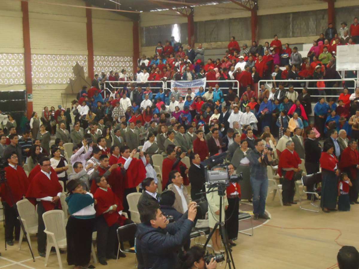 La dirigencia local de Chimborazo afirma que ya no se siente representada por la c&uacute;pula nacional de la Conaie. Foto: Elizabeth Maggi / para El Tel&eacute;grafo.