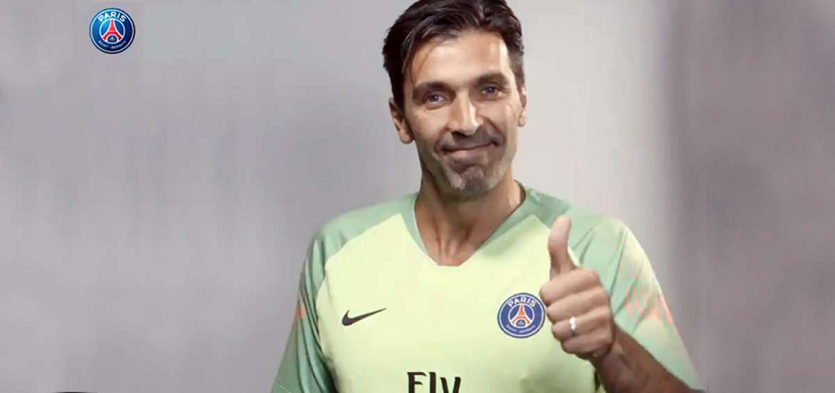 Buffon ya aparece en un video promocional del PSG.