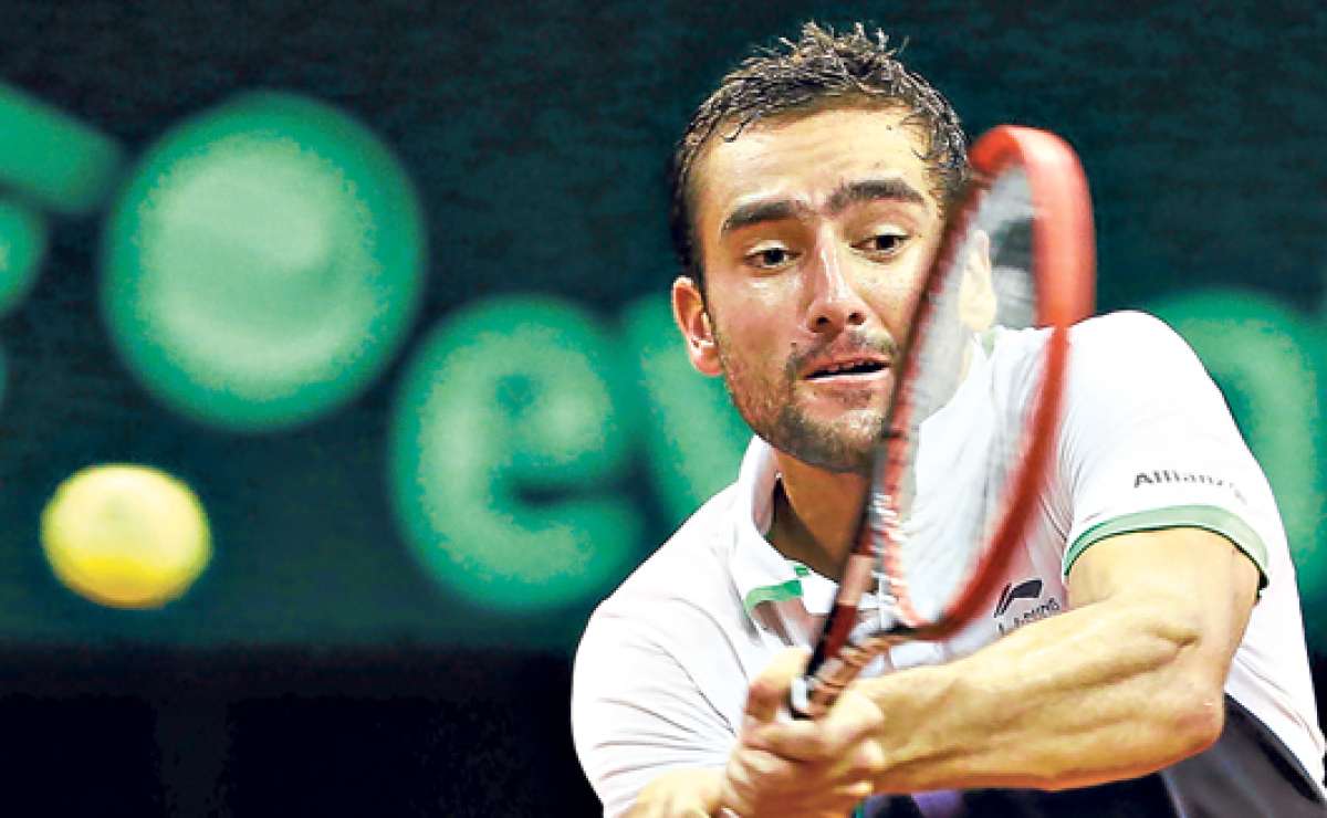 El croata Marin Cilic disput&oacute; este fin de semana la Copa Davis en la serie contra Holanda. Hace una semana se impuso en el Abierto de Estados Unidos. Foto: AFP.