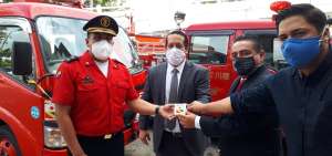 SNGRE entreg&oacute; motobombas a tres cuerpos de bomberos