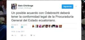Ecuador busca acuerdo con Odebrecht sobre supuestos sobornos