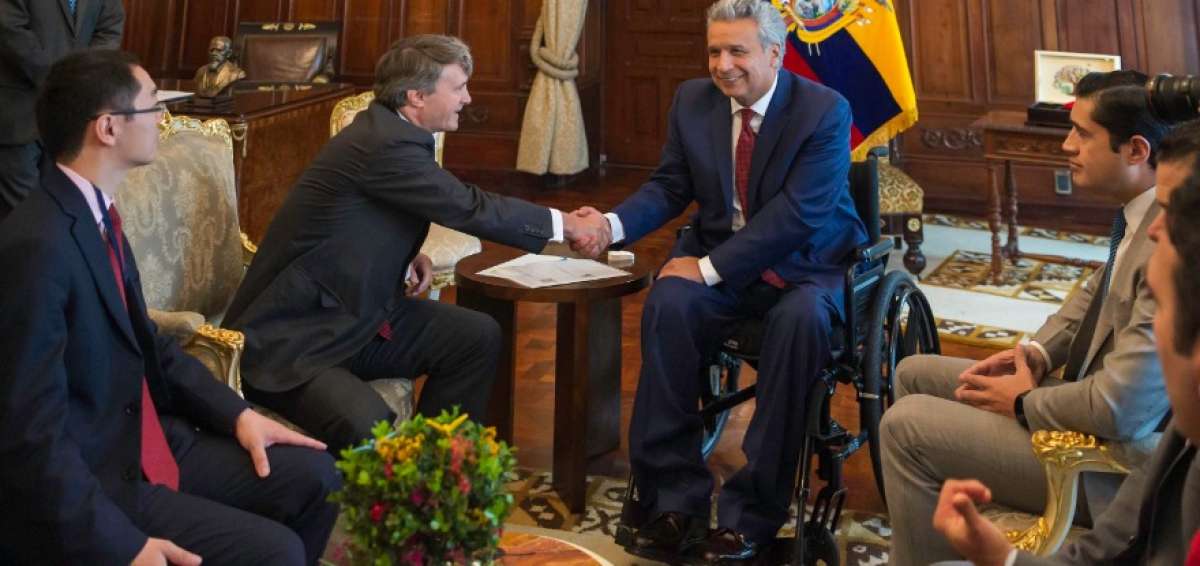 Moreno recibi&oacute; a los empresarios en Carondelet junto al ministro de Econom&iacute;a y Finanzas, Richard Mart&iacute;nez, y de Comercio Exterior, Pablo Campana.