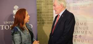 La canciller Mar&iacute;a Fernanda Espinosa se reuni&oacute; con Michael Wilson, rector de la Universidad de Toronto en el G7.