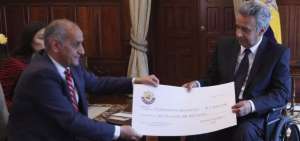Gobierno ecuatoriano recibi&oacute; donaci&oacute;n de Catar para afectados por terremoto