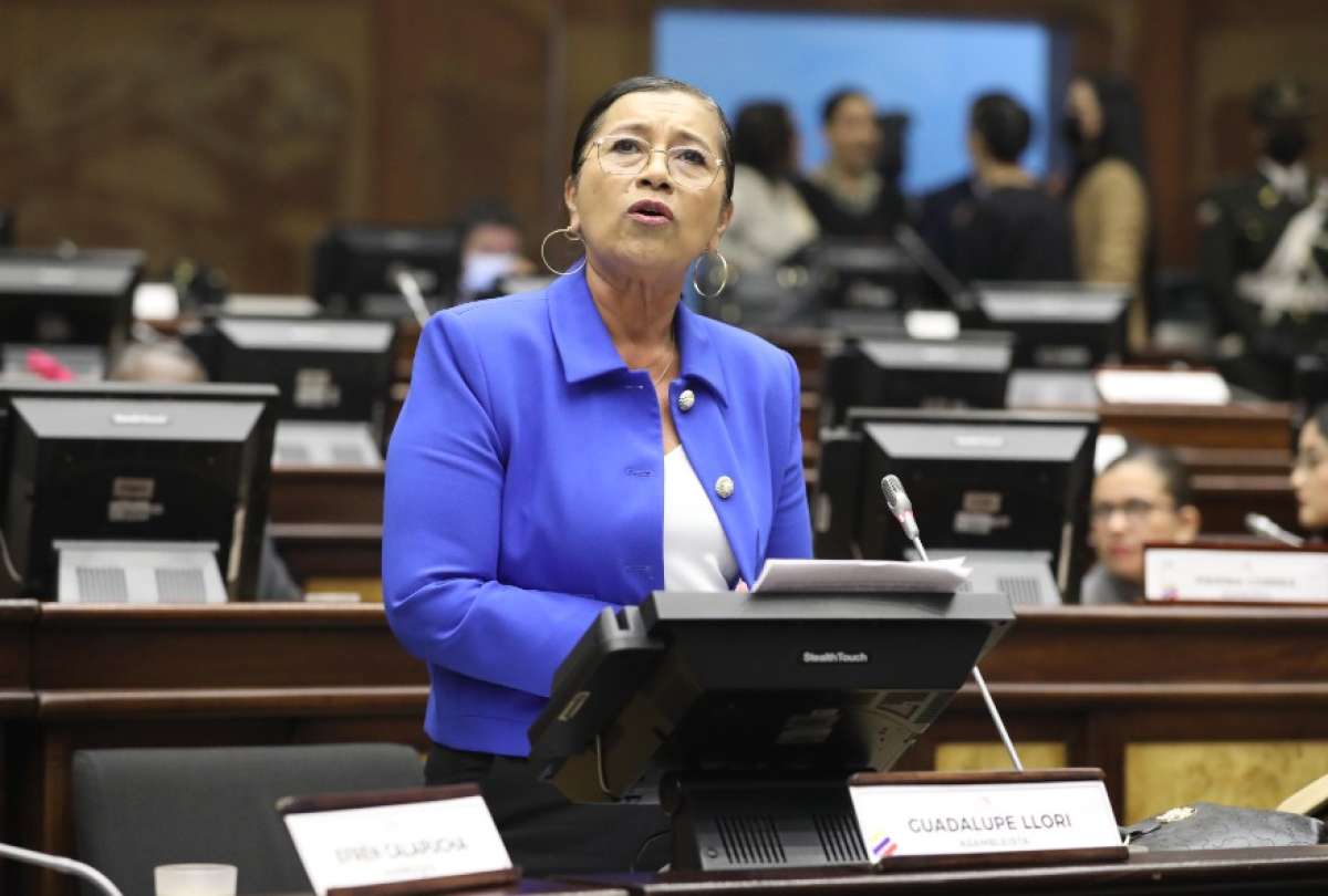 Guadalupe Llori solicita que le restituyan el cargo como presidenta de la Asamblea Nacional. 