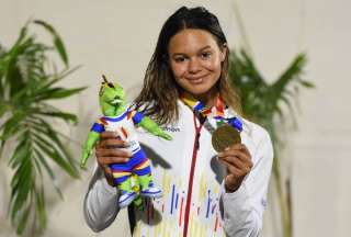 Annicka Delgado sumó el primer oro para la delegación ecuatoriana en natación