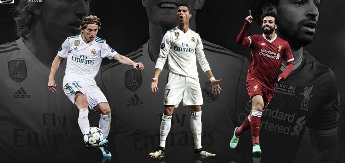 Modric, Cristiano Ronaldo y Salah, nominados al premio Jugador del A&ntilde;o