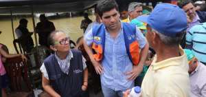 El vicepresidente Otto Sonnenholzner visit&oacute; zonas afectadas por el invierno.