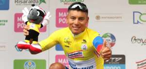 Jonathan Caicedo cerca de ganar el t&iacute;tulo de la Vuelta a Colombia