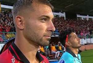 Mateo Maccari fue expulsado tras la falta que termin&oacute; con la grave lesi&oacute;n del juvenil Johan Garc&iacute;a en el partido entre Deportivo Cuenca y Barcelona SC.