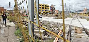 Las obras del tranv&iacute;a, por ahora, son atendidas por la Municipalidad. Se espera a la nueva empresa.