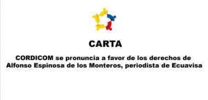 Cordicom solicita a Secom dejar de emitir cadena que hace alusi&oacute;n a Alfonso Espinosa de los Monteros