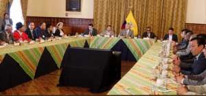 Las declaraciones del mandatario se dieron antes de una reuni&oacute;n con integrantes del Consejo Nacional de Gobiernos Parroquiales. 
