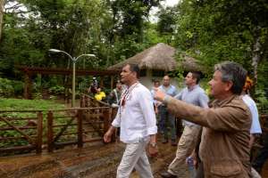 El Jefe de Estado se&ntilde;al&oacute; que a&ntilde;os atr&aacute;s, la amazonia fue maltratada, pues las poblaciones cercanas a los pozos petroleros se sumieron en la pobreza. Foto: Daniel Molineros / El Tel&eacute;grafo