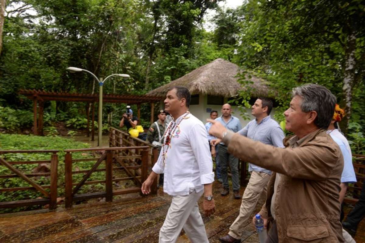 El Jefe de Estado se&ntilde;al&oacute; que a&ntilde;os atr&aacute;s, la amazonia fue maltratada, pues las poblaciones cercanas a los pozos petroleros se sumieron en la pobreza. Foto: Daniel Molineros / El Tel&eacute;grafo