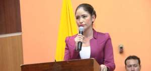 Denisse Robles, alcaldesa del cant&oacute;n Milagro
