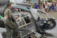 Helicóptero del Ejército sufre un accidente en Portoviejo