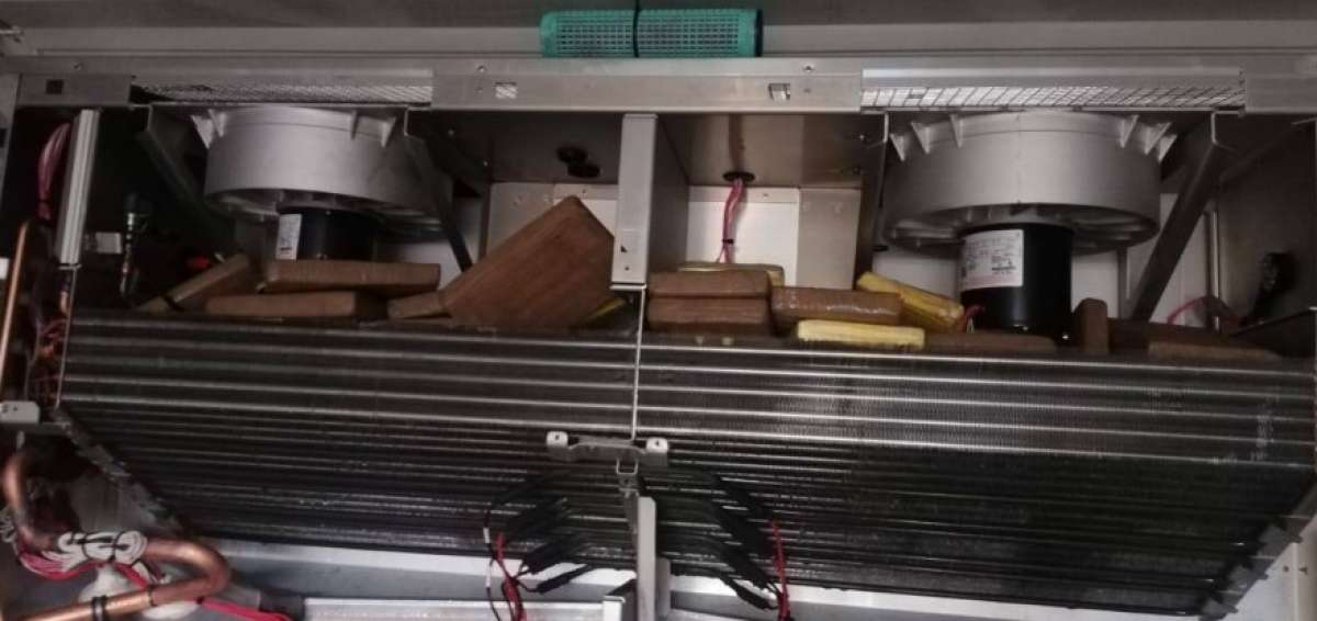 El alijo estaba oculto en los p&aacute;neles de refrigeraci&oacute;n de un contenedor.