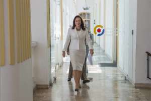 "Me voy con la satisfacci&oacute;n del deber cumplido", sostuvo Mar&iacute;a Fernanda Espinosa. Foto: Fernando Sandoval / El Tel&eacute;grafo 