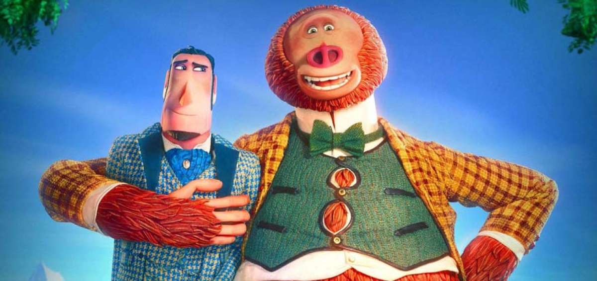 Sir Lionel Frost (izq.) va en busca del eslab&oacute;n perdido en un viaje de exploraci&oacute;n, as&iacute; conoce al Sr. Link y entablan una relaci&oacute;n de amistad.