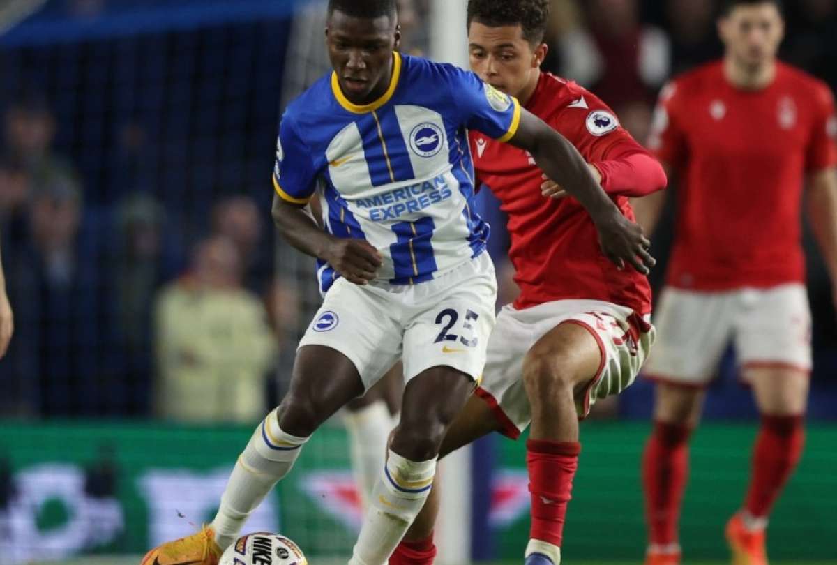 Moisés Caicedo (izq.) se destaca con el Brighton en la Premier League.