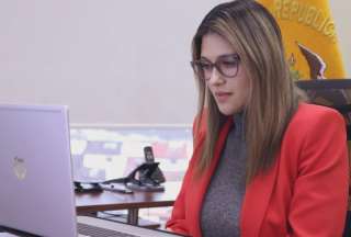  Daniela Saltos, directora General del ECU 911, durante su intervención en el foro de la OEA
