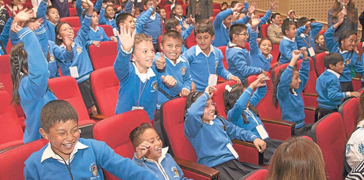 Cerca de 80 ni&ntilde;os participaron del aniversario del canal Educa, Televisi&oacute;n para aprender. Foto: Mario Egas / El Tel&eacute;grafo