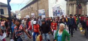 Comerciantes informales protestaron en Quito