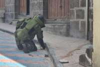 Policía verificó la explosión ocurrida en el centro de Quito