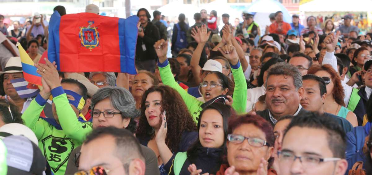 El enlace ciudadano 505 se desarroll&oacute; este s&aacute;bado en el estadio de la Liga Deportiva Barrial Solanda, ubicado al sur de Quito.