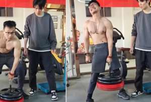 Liu Weiqiang levantó 144,72 kilos con un solo dedo.