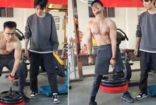Liu Weiqiang levantó 144,72 kilos con un solo dedo.