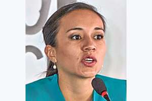 Sandra Naranjo, ministra de Turismo. Foto: El Tel&eacute;grafo EP.