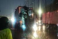 El accidente obligó al cierre de dos carriles