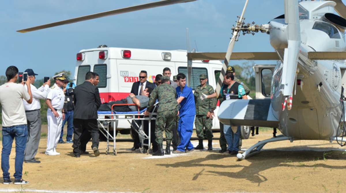 Un helic&oacute;ptero estar&aacute; disponible para cualquier emergencia que afecte al Papa o a los creyentes. Foto: William Orellana / El Tel&eacute;grafo