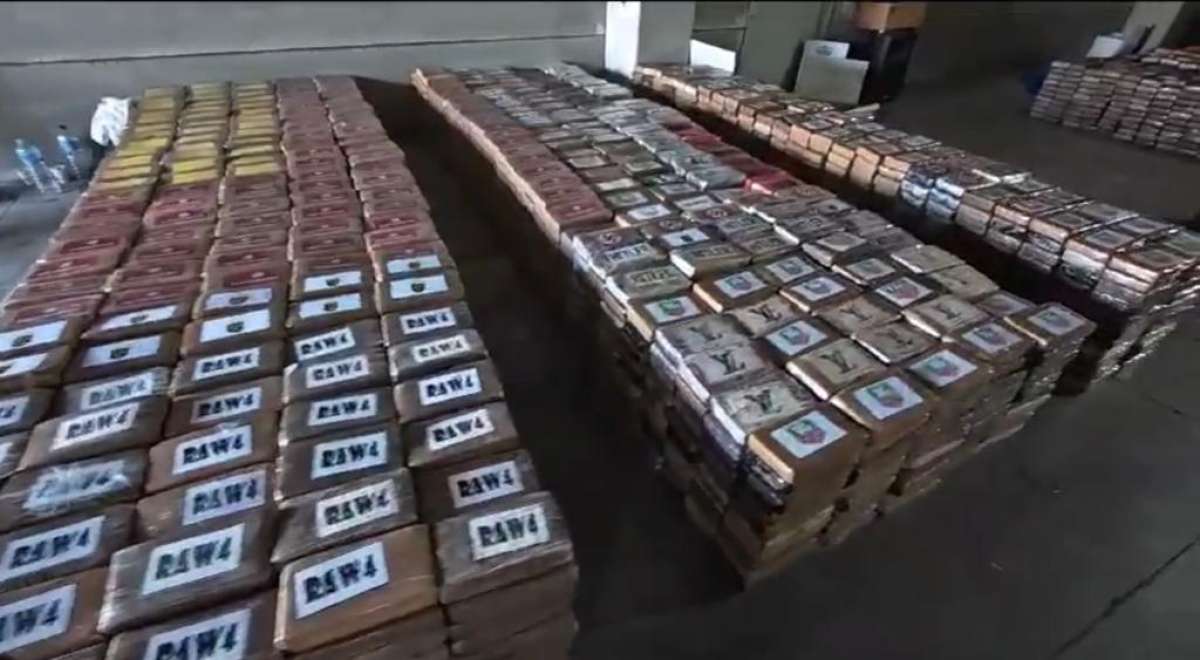 Las toneladas de cocaína estaban ocultas en un contenedor de banano de exportación.