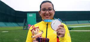 Marina P&eacute;rez logr&oacute; la medalla de plata en tiro deportivo.