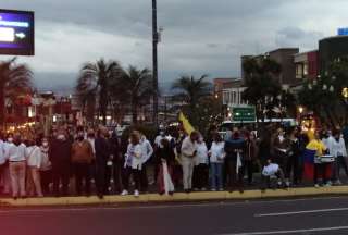 En Quito, ciudadanos se congregaron para rechazar el paro nacional