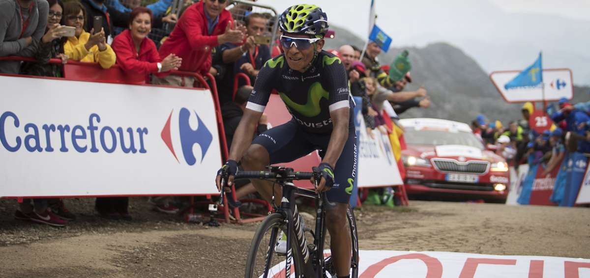 Nairo Quintana gana d&eacute;cima etapa Vuelta a Espa&ntilde;a y recupera el maillot rojo