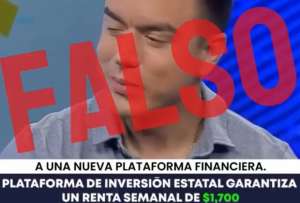 La Secretaría de Comunicación aseguró que es falso un video sobre una supuesta plataforma estatal de inversión