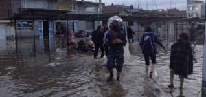 Fuerte lluvia aneg&oacute; varios sectores de Riobamba