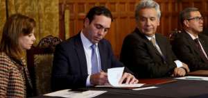 El acto cont&oacute; con la participaci&oacute;n del presidente Len&iacute;n Moreno, y el ministro de Comercio Exterior e Inversiones (MCEI), Pablo Campana.