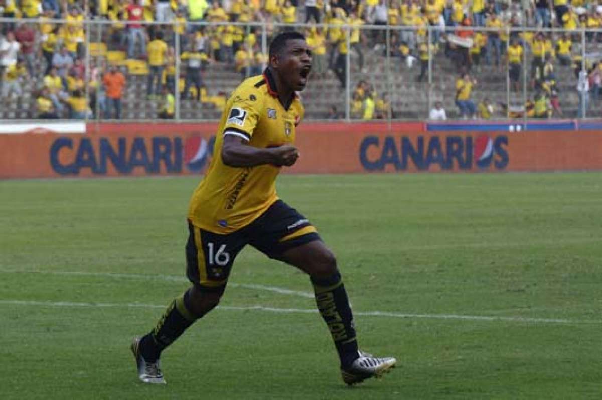 Luis Caicedo fue el autor del gol con el que Barcelona venci&oacute; al Quito. Foto: API