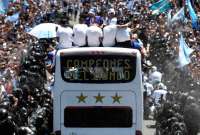 Los jugadores de Argentina terminaron el recorrido a bordo de helicópteros