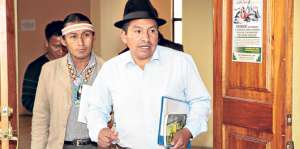 Jorge Herrera, presidente de la Conaie, convoc&oacute; a una reuni&oacute;n extraordinaria para analizar la cita con Lasso. Foto: Daniel Molineros/El Tel&eacute;grafo  