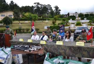 Las armas fueron presentadas