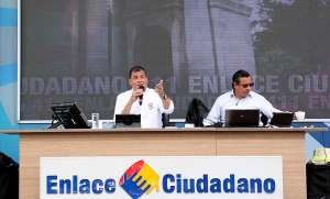 El Enlace Ciudadano 411 se transmiti&oacute; desde Guajal&oacute; (Pichincha). Foto: Presidencia  