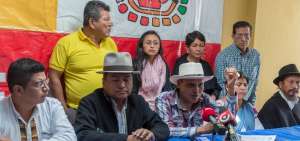 Los representantes de Fenocin ofrecieron una rueda de prensa, en Quito.